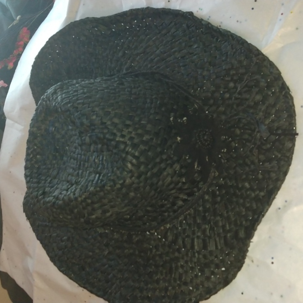 Peter Grimm black straw cowboy hat